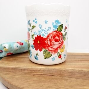 The Pioneer Woman Utensil Holder Crock Excellent Condition